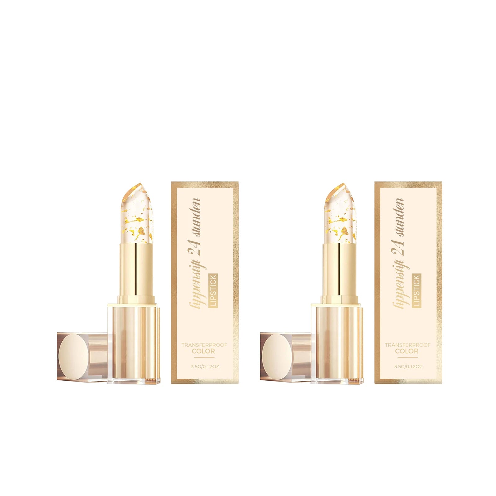 Gold Foil Color-Changing Lip Balm – Glossy & Moisturizing Color-Changing Lip Balm Oasis Select 2pcs