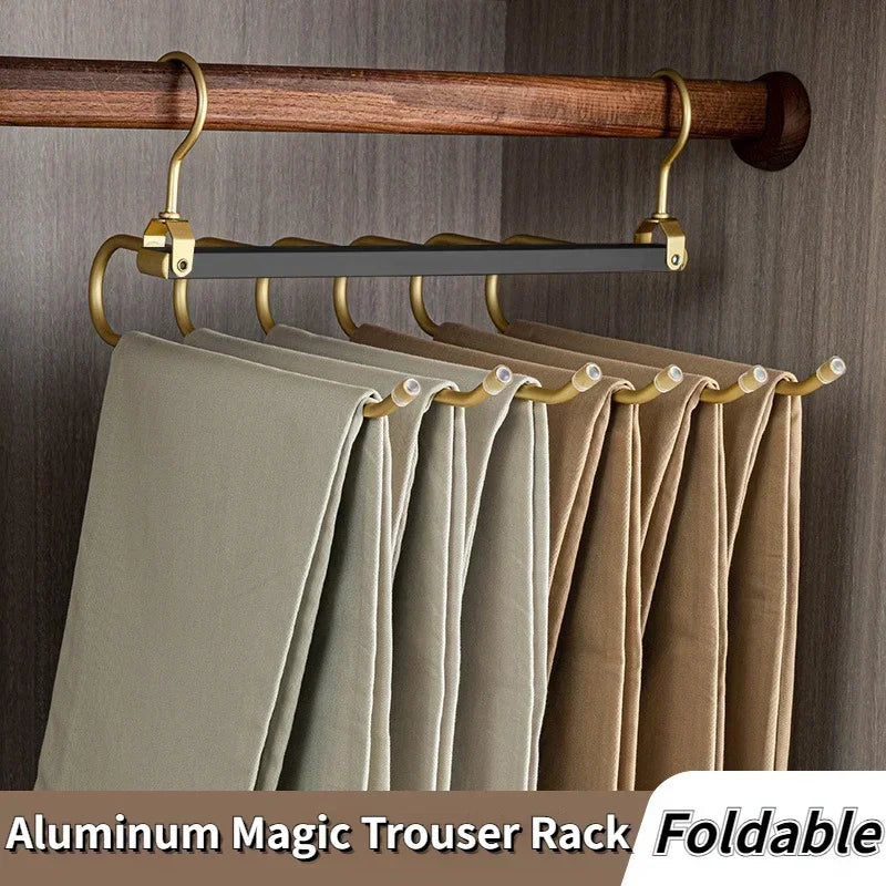 6-in-1 Foldable Pants Hanger – Space-Saving Closet Organizer Pants Hanger Organizer Oasis Select