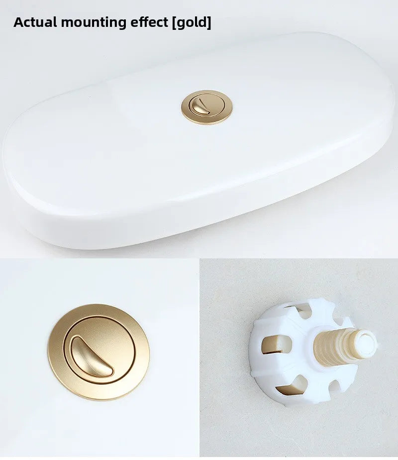 Toilet Push Button Dual Flush Water Saving Chrome Line Control Side Press Double Row Drain Valve Toilet Button Switch Parts Oasis Select