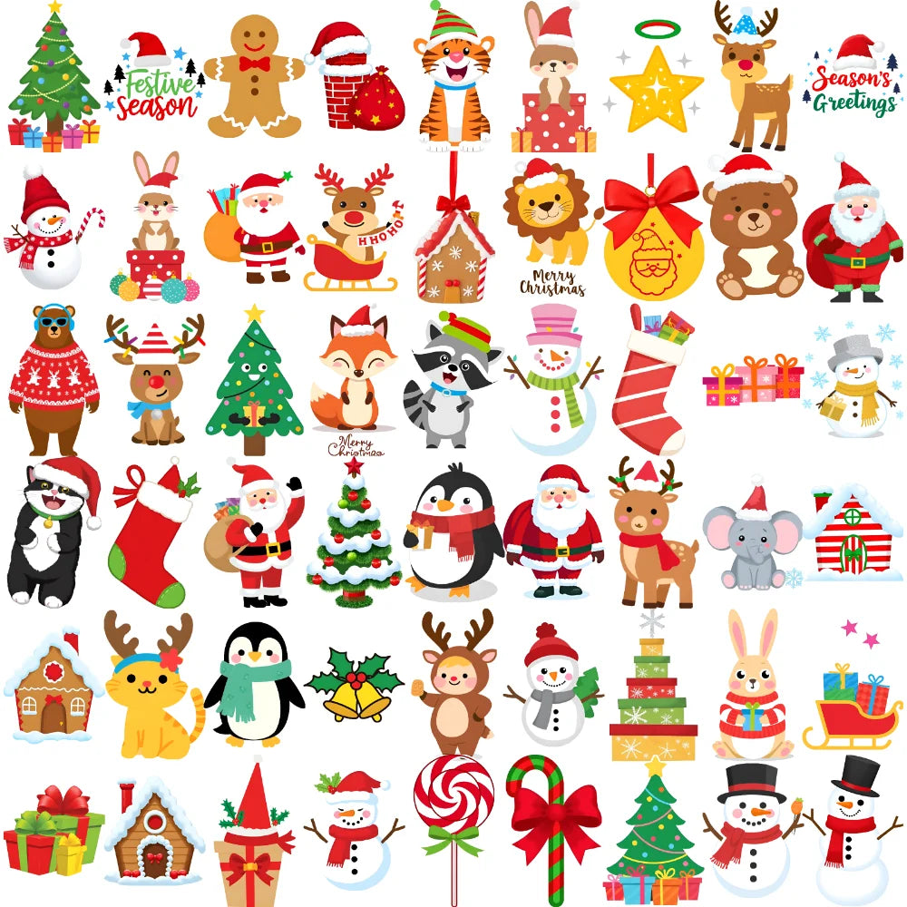 54-Piece Waterproof Temporary Tattoo Stickers – Holiday & Xmas Temporary Tattoo Stickers Oasis Select