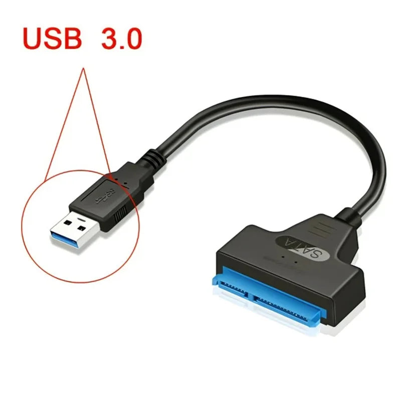 2.5" 3.5" USB 3.0 To Sata 3 Adapter Cable SATA to USB 3.0 Hard Drive Cable for External HDD SSD Hard Drive SATA 3 22 Pin Adapter Oasis Select