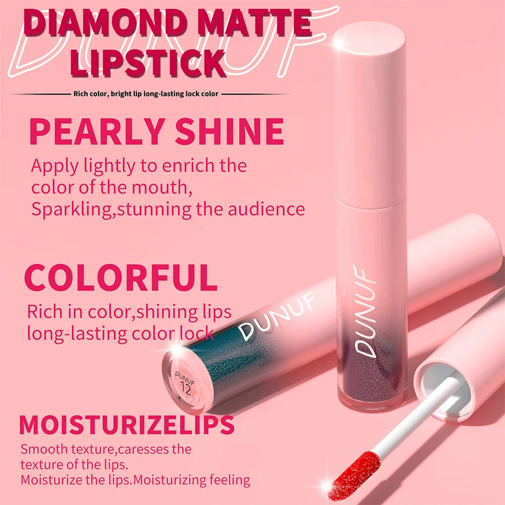 18-Color Flash Diamond Lip Gloss Set – Long-Lasting Shimmer