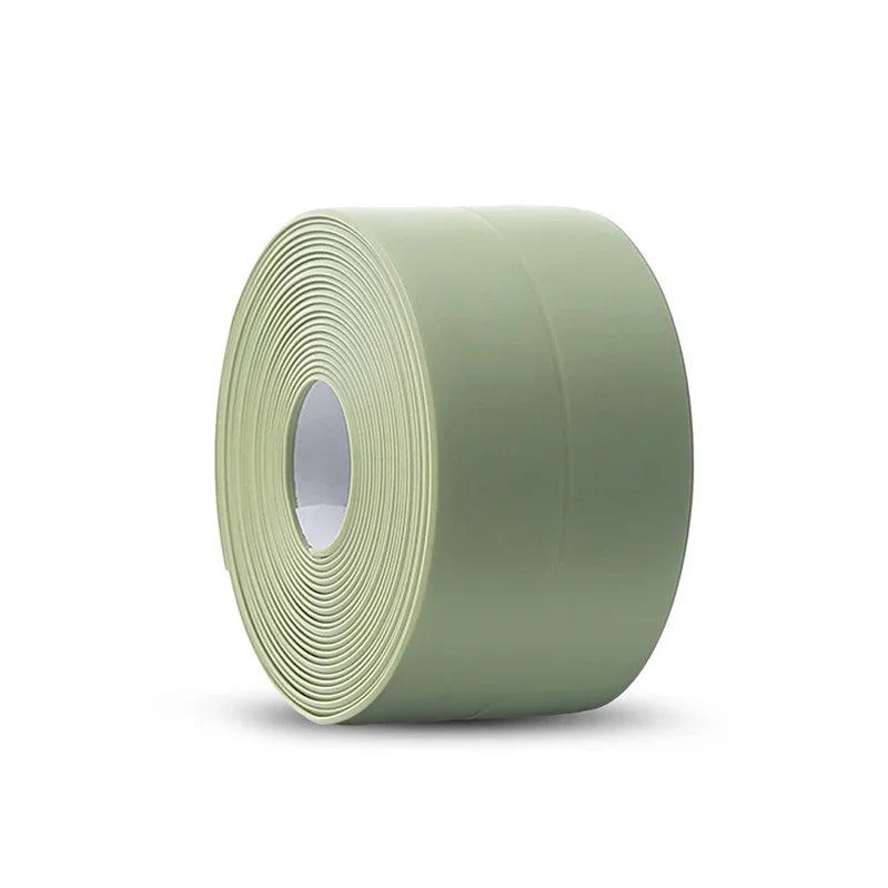 3.2M Self-adhesive Sealing Tape PVC Oil-Proof Kitchen Sink Edge Caulk Tape Waterproof Bathroom Toilet Corner Wall Sticker Oasis Select green 2m 2.2mm