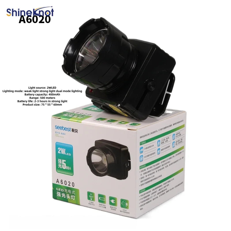 SHINEKNOT LED Rechargeable Headlamp – Waterproof, Long-Range