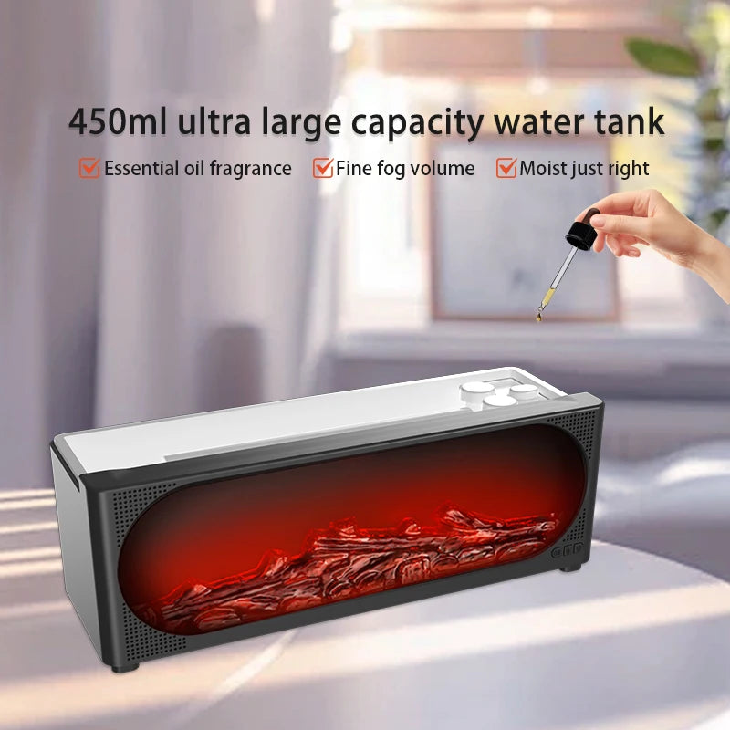 Fireplace Flame Humidifier Bluetooth Speaker & Aroma Diffuser Flame Humidifier Diffuser Oasis Select