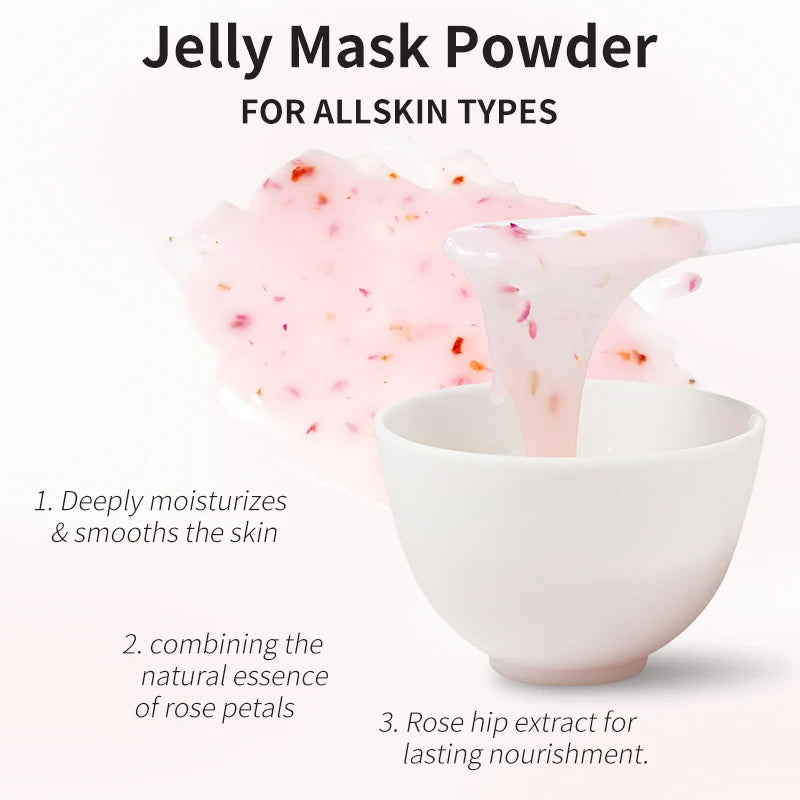 Rose Collagen Hyaluronic Acid Jelly Peel-Off Face Mask Powder Peel-Off Face Mask Oasis Select