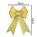 Christmas Bow Red Gold Xmas Tree Large Bowknot For Home Decoration Wedding Navidad New Year Party DIY Hanging Decor Oasis Select Gold-28x43cm