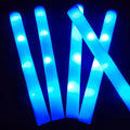 6Pcs Colorful LED Glow Sticks RGB LED Glow Foam Stick Cheer Tube Dark Light Birthday Wedding Party Supplies Oasis Select Blue