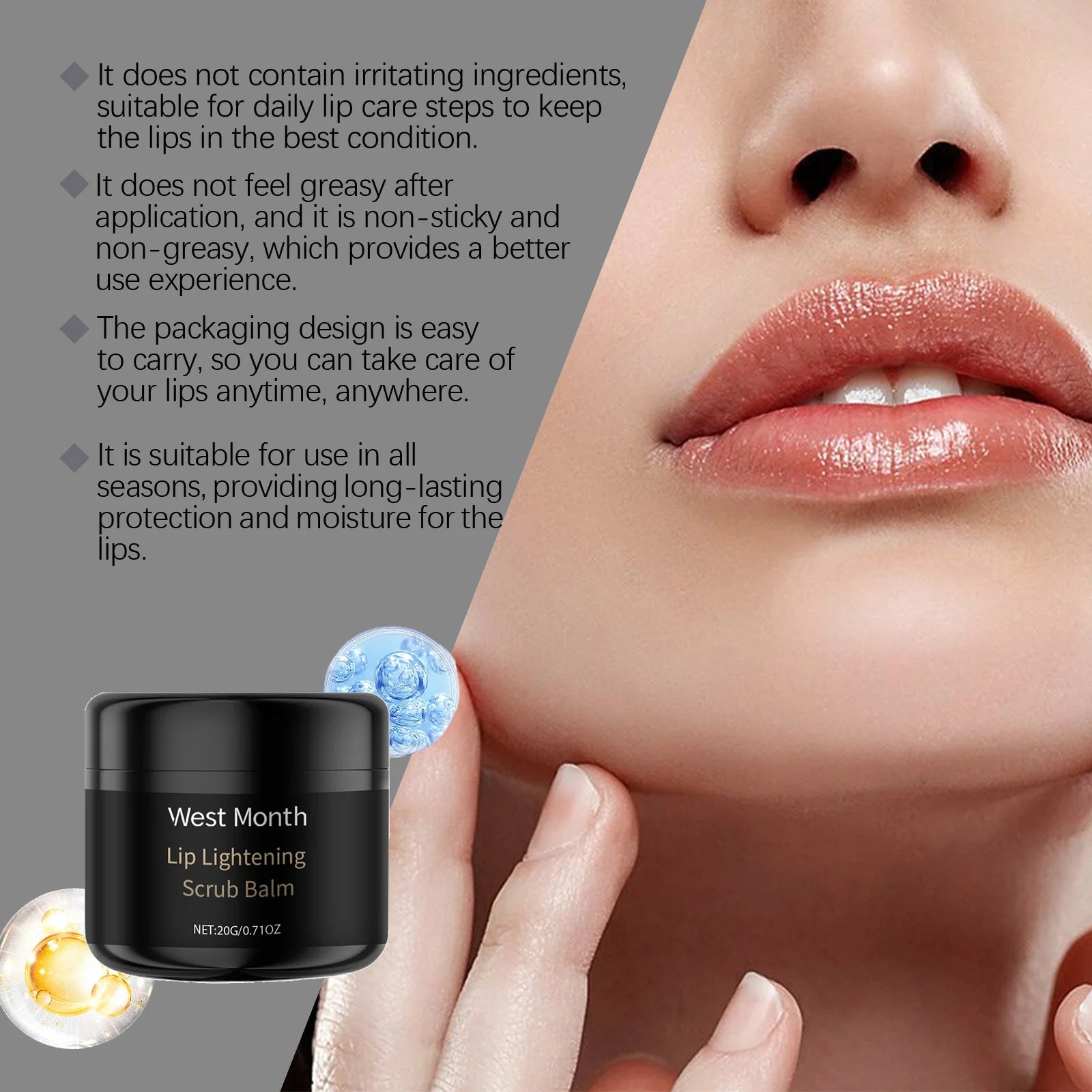 Hyaluronic Acid Lip Scrub – Exfoliate, Brighten & Moisturize Lip Scrub Exfoliator Oasis Select