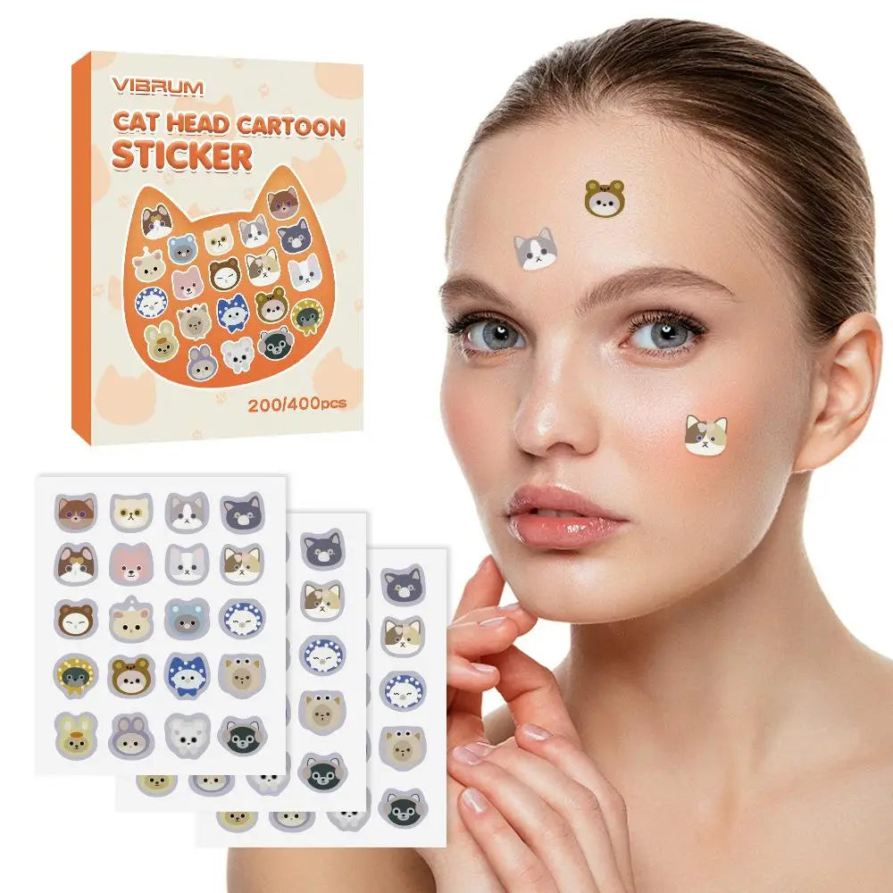 220pcs Cat Cartoon Acne Patches – Invisible Pimple Cover Acne Pimple Patches Oasis Select