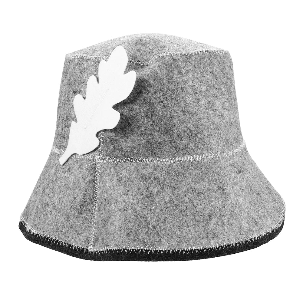 Soft Felt Sauna Cap Felt Bath Hat Water Absorbent Insulation Sauna Bucket Hat Multipurpose Shower Cap For Men Women Oasis Select