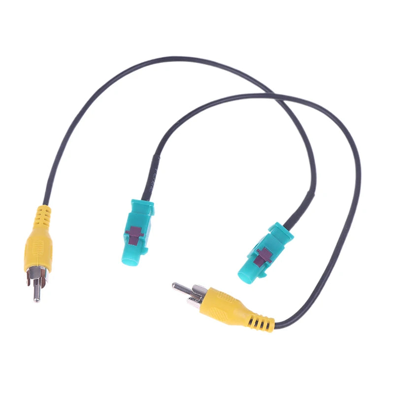 1/2pcs Fakra to RCA Connector Cable for Car Rear Sight Conversion, Rear View Camera Adapter Oasis Select 2pcs