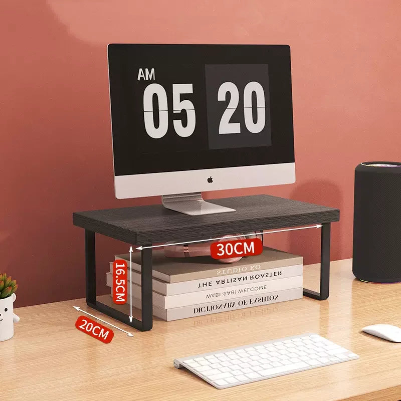Wood Monitor Riser Shelf & Desk Organizer Stand 30/40/50cm