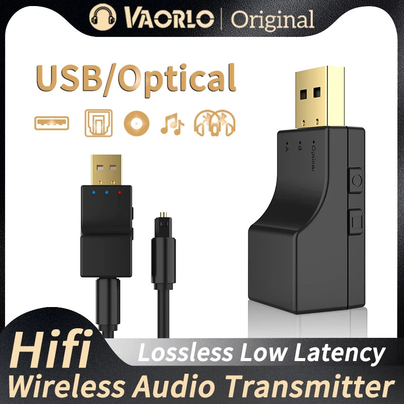 USB Optical Bluetooth Audio Transmitter Dual Stream Multipoint Hifi Stereo Low Latency Wireless Adapter For TV PC PS Series XBox Oasis Select