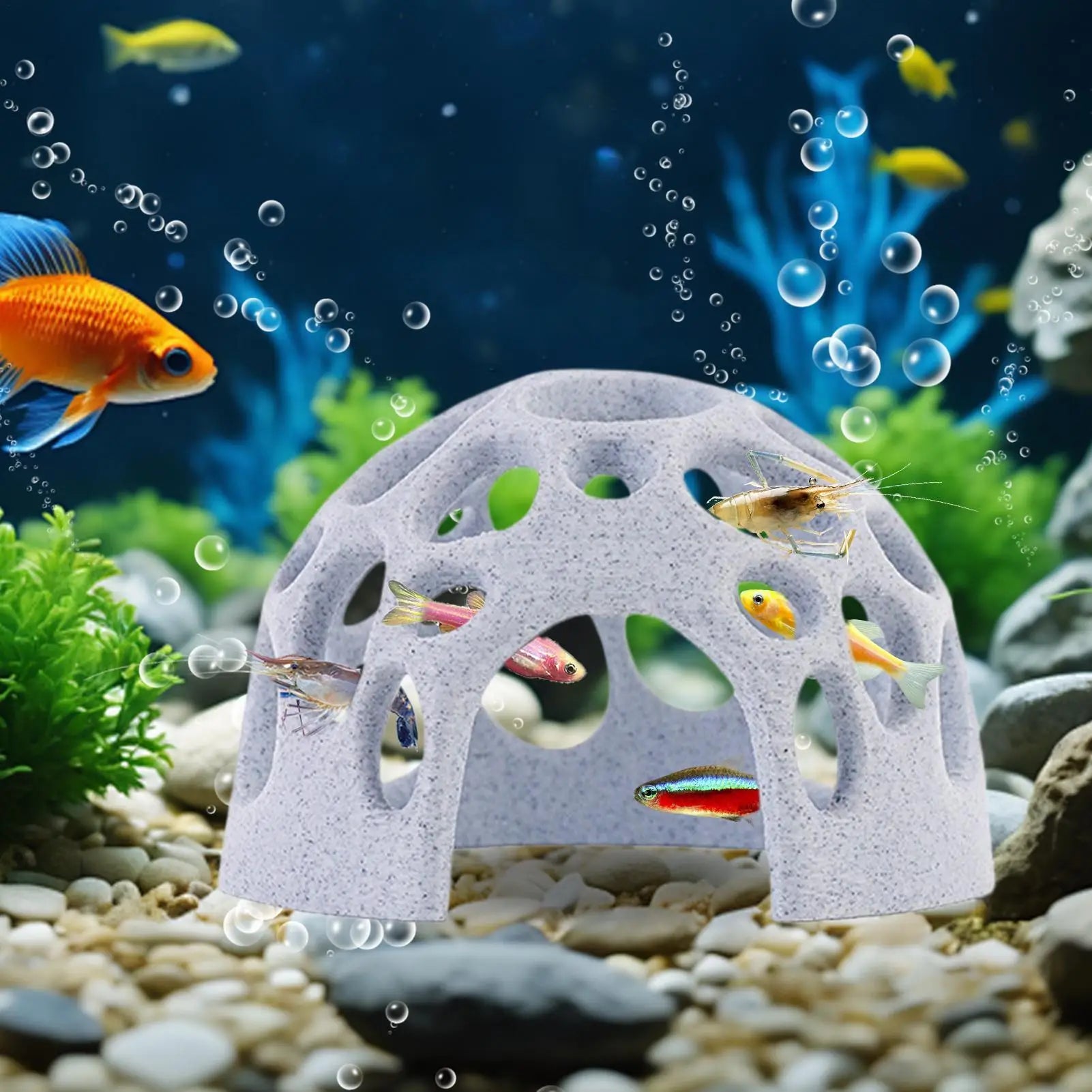 Aquarium Cave Fish Shrimps Shelter House Hides Aquarium Decoration Small Fish Hiding Tools Fish Resting Place Aquarium supplies Oasis Select