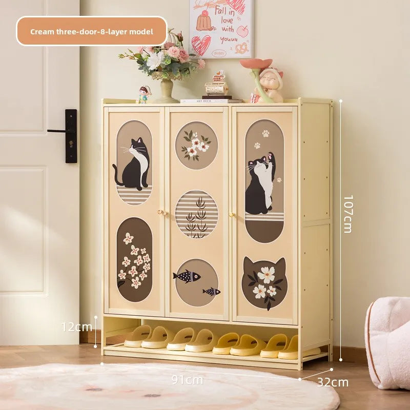 Shoe cabinet Home entrance Multi-layer entrance Large capacity storage Shoe rack Storage cabinet Oasis Select Sanmen 8