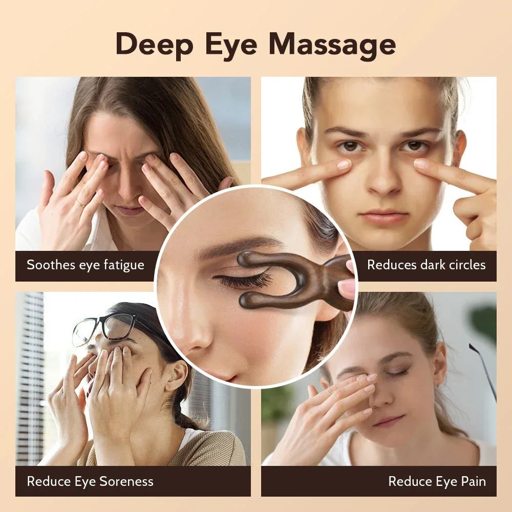 Sandalwood Gua Sha Nose Face Massage Stick – Wooden Tool Facial Massage Tool Oasis Select