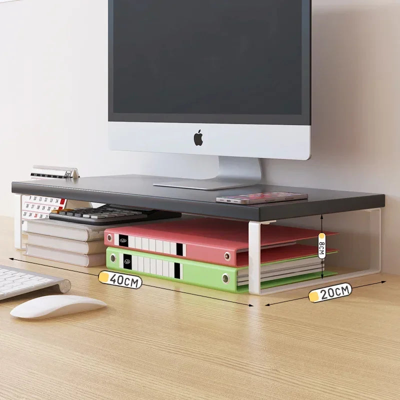 Wood Monitor Stand & Desk Organizer Shelf – 30/40/50cm