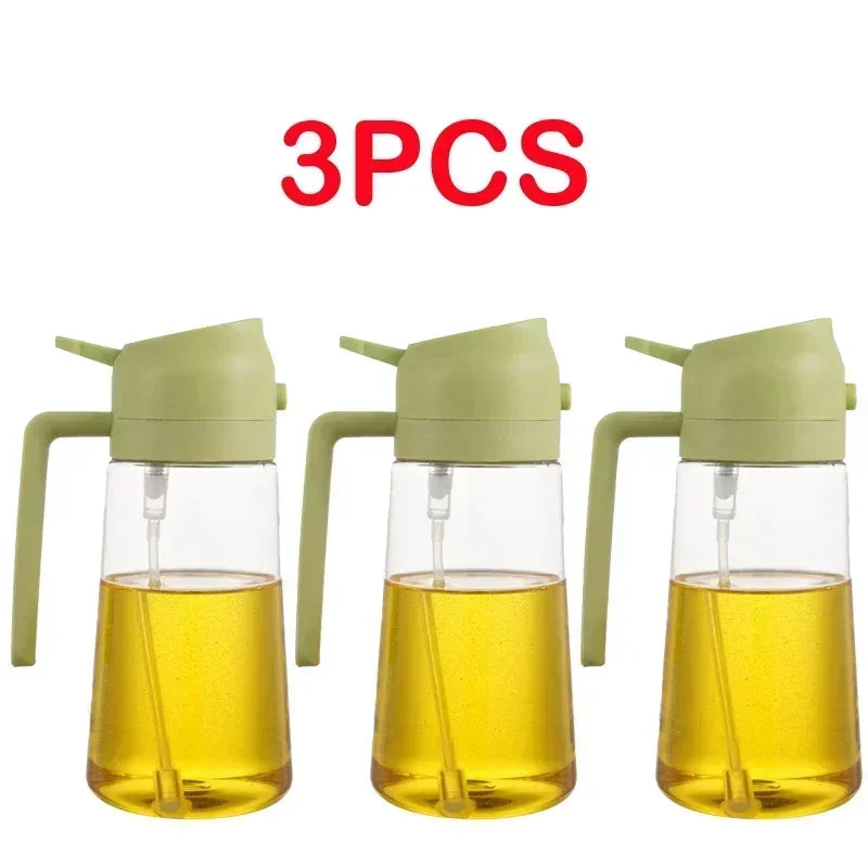 Olive Spray Dispenser Oil Dispenser Bottle for One Kitchen Oil Spray Oil Polisher Bottle Kitchen Storage for Camping Bbq Baking Oasis Select 3PCS-Green-Plastic
