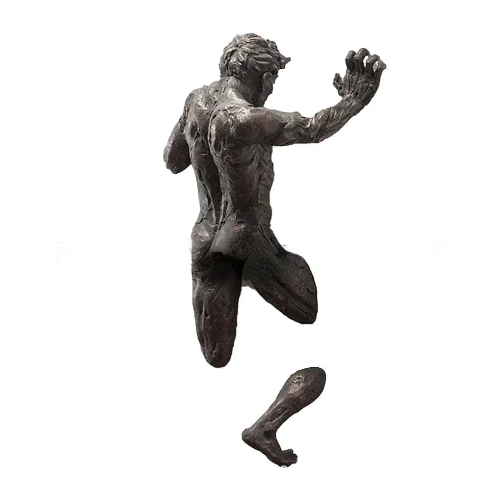 Home Decor Wall Art Wall Man Sculpture Statue Living Room Wall Decoration Resin Handicraft Pendant Home Accessories Oasis Select