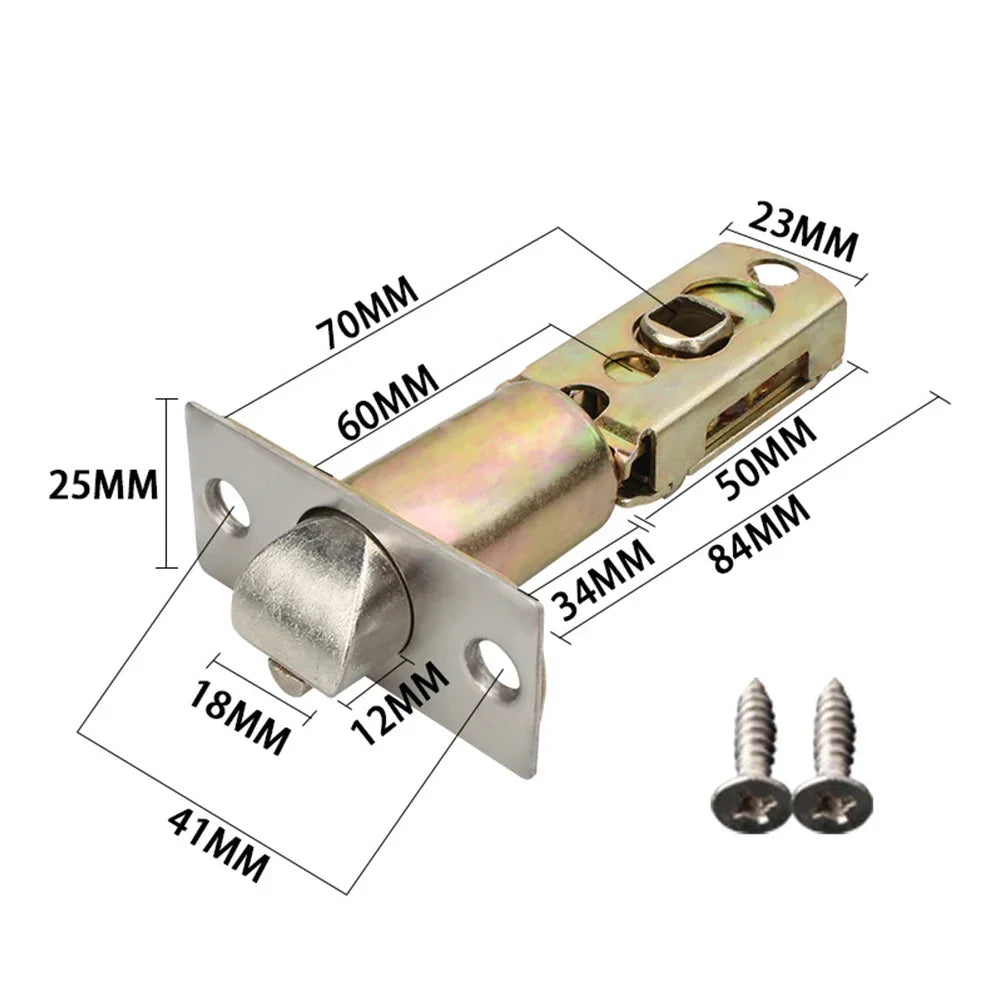 Stainless-steel Internal Bathroom Privacy Door Lock Passage Latch Lockbody Home BATHROOM Supplies Replacement Accessories