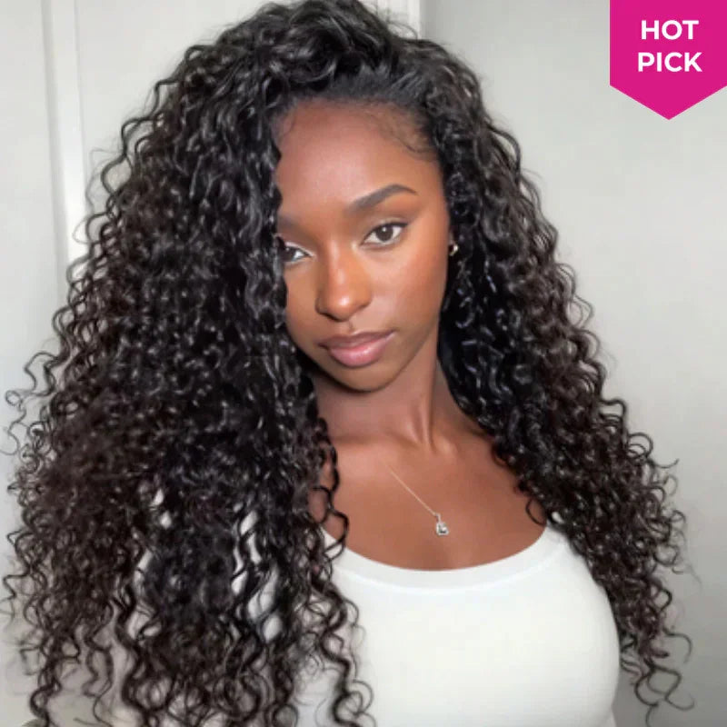 300 Density Burmese Curly Human Hair Wigs For Women 4C Afro Kinky Culry 3 IN 1 Half Wigs Human Hair Wigs 100% Human Hair On Sale Oasis Select 300% 20inches United States|Kinky Curly Wig