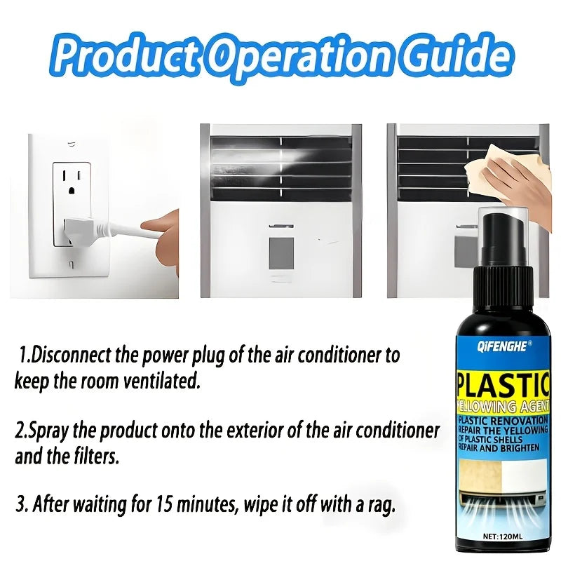 Home Air Conditioner Care Spray Plastic Conditioner & Coil Cleaner for Energy Saving Cooling & Heating Efficiency Improvement Oasis Select