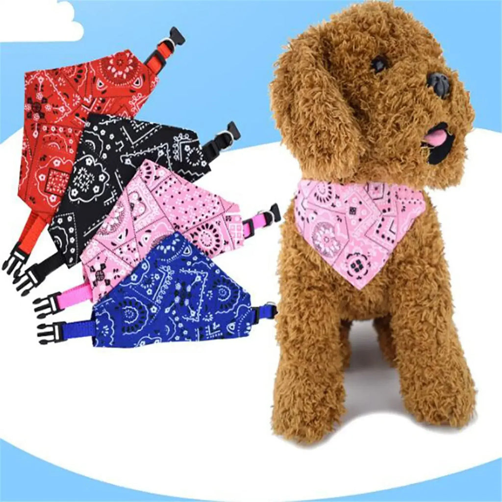 Adjustable Triangular Bandage For Pet Dog Cat Washable Scarf Bandana Collar Bibs Cat Neck Decor Birthday Party Dress Up Oasis Select