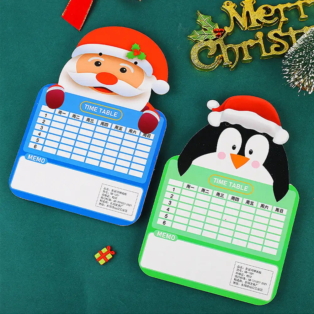 Chirstmas Kids Double-sided Whiteboard Cartoon Animal Two-sided Reusable Whiteboard Children's Drawing Graffiti Cardboard Oasis Select