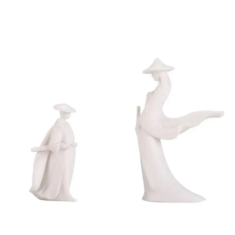 Martial Arts Historical Figures Ceramic Ornaments Decoration Bonsai Landscaping Desktop Crafts Чаепитие Oasis Select
