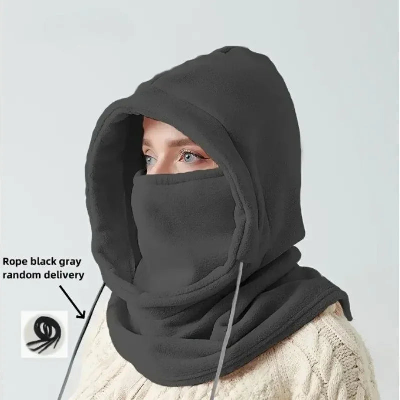 Winter Balaclava Hooded Scarf - Warm Neck Gaiter with Hood for Outdoor Activities, Cycling, Skiing - Black, Pink, Khaki Oasis Select