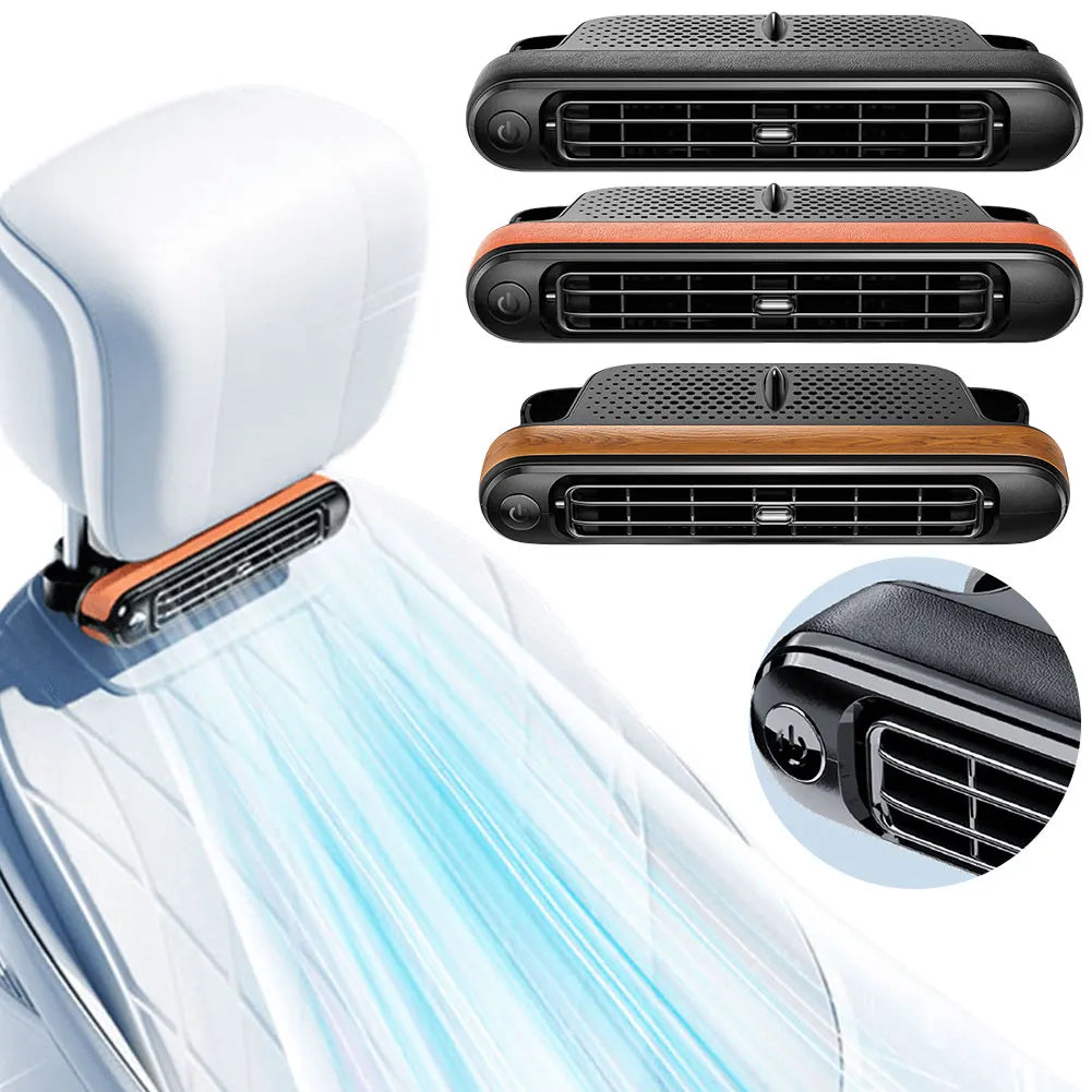 Backseat Cooling Fan Vehicle Rear Headrest Fans Three Wind Speeds Cooling Air Fan Portable Fan for Sedan SUV RV Truck Oasis Select
