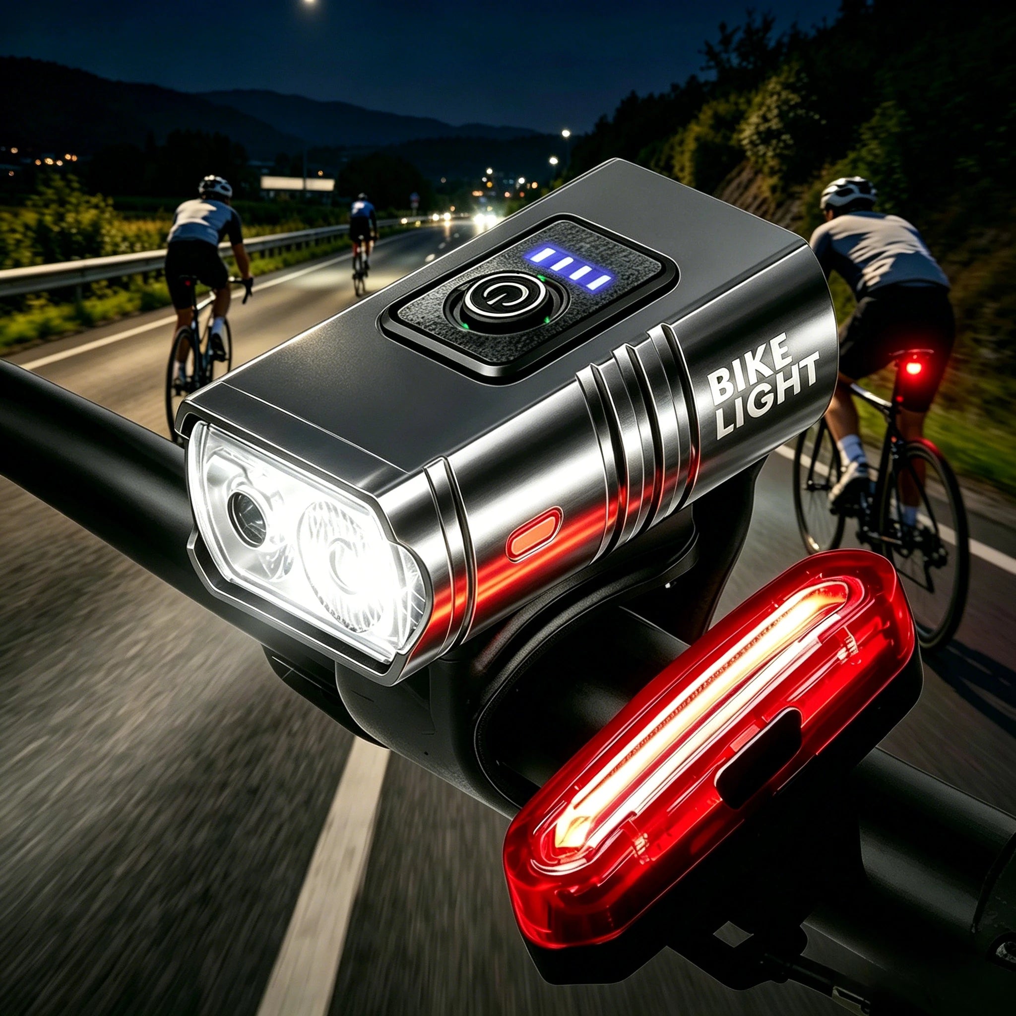 T6 LED Bicycle Light Set – USB Rechargeable Front & Rear Lights