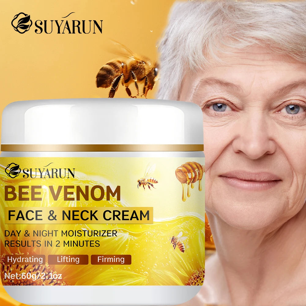 SUYARUN Bee Venom Collagen Anti-Aging Face Cream | Firming Lifting Moisturizer | Wrinkle Reduction | 24H Hydration. Oasis Select