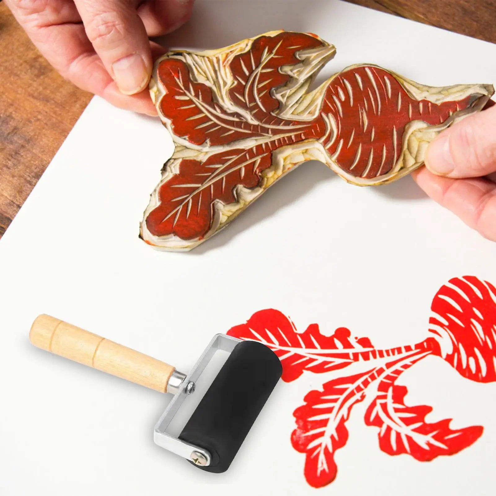 Professional Rubber Roller Printing Ink Printing Tool Painting Roller Ink Stamping Tools Art Craft Supplies Painting Tools Oasis Select