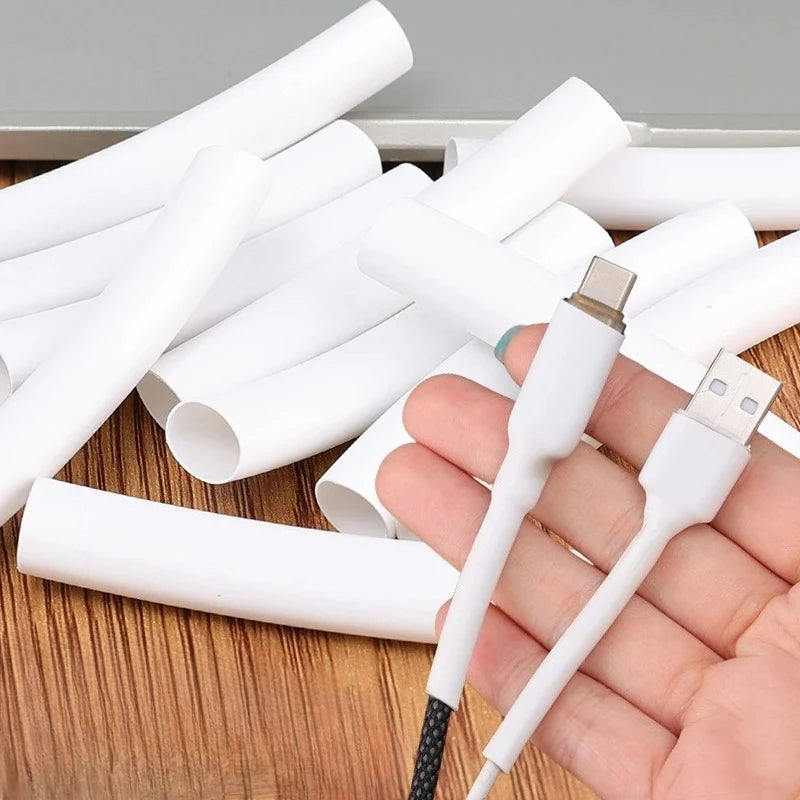 4/8/16pcs Heat Shrink Tube Kit Thermoresistant Tubing Heat Shrink Wire Wrapping Charging Data Cable Insulation Sleeved Protecter Oasis Select