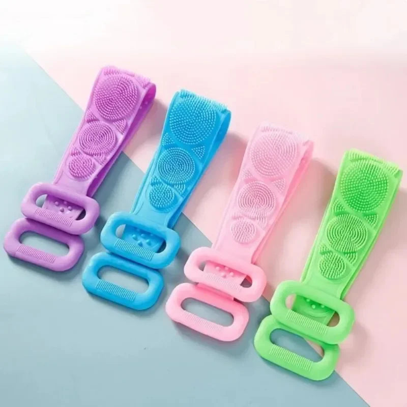 1/2 Silicone Scrubber Back Massage Exfoliating Sponge Bathroom Bath Brush Scrub Shower Brush Body Wash Scrub Removal Bath Spong Oasis Select