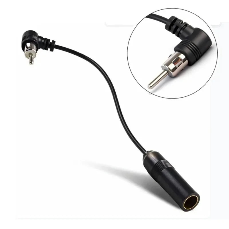 AM/FM Radio Antenna Adapter Stereo Audio Vehicle Aerial Extension Car Universal Elbow Male To Female Plug Cable Wire Oasis Select