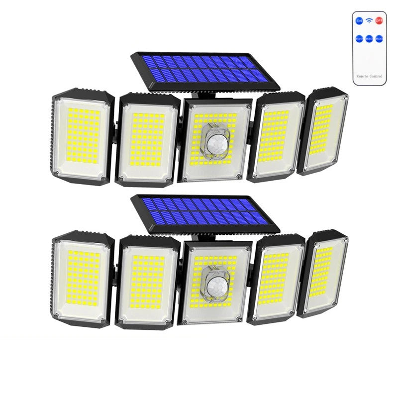 SHINEKNOT IP65 Solar Wall Light | 5-Head LED Motion Sensor