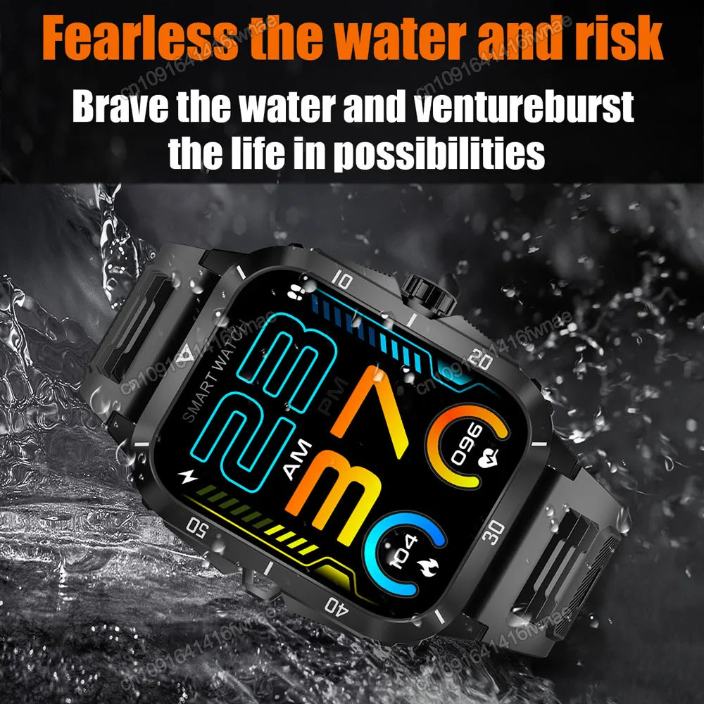 Ola Esporte 1.96" Military Smartwatch – GPS & Bluetooth Calls