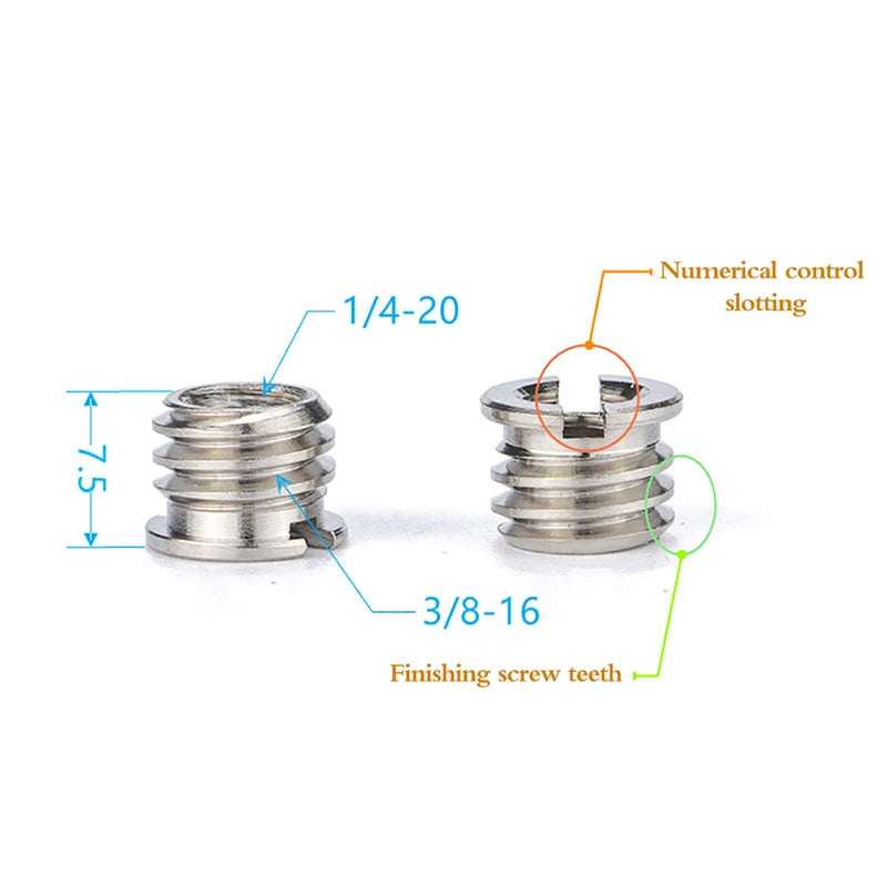 1/4 to 3/8" Camera Tripod Adapter Screw – Universal DSLR Mount