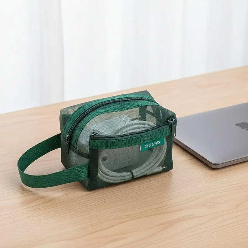 6Pcs Transparent Mesh 3D Card Organizer Pouches Portable Coin And Miscellaneous Storage Bags Travel Cosmetic Bag Oasis Select