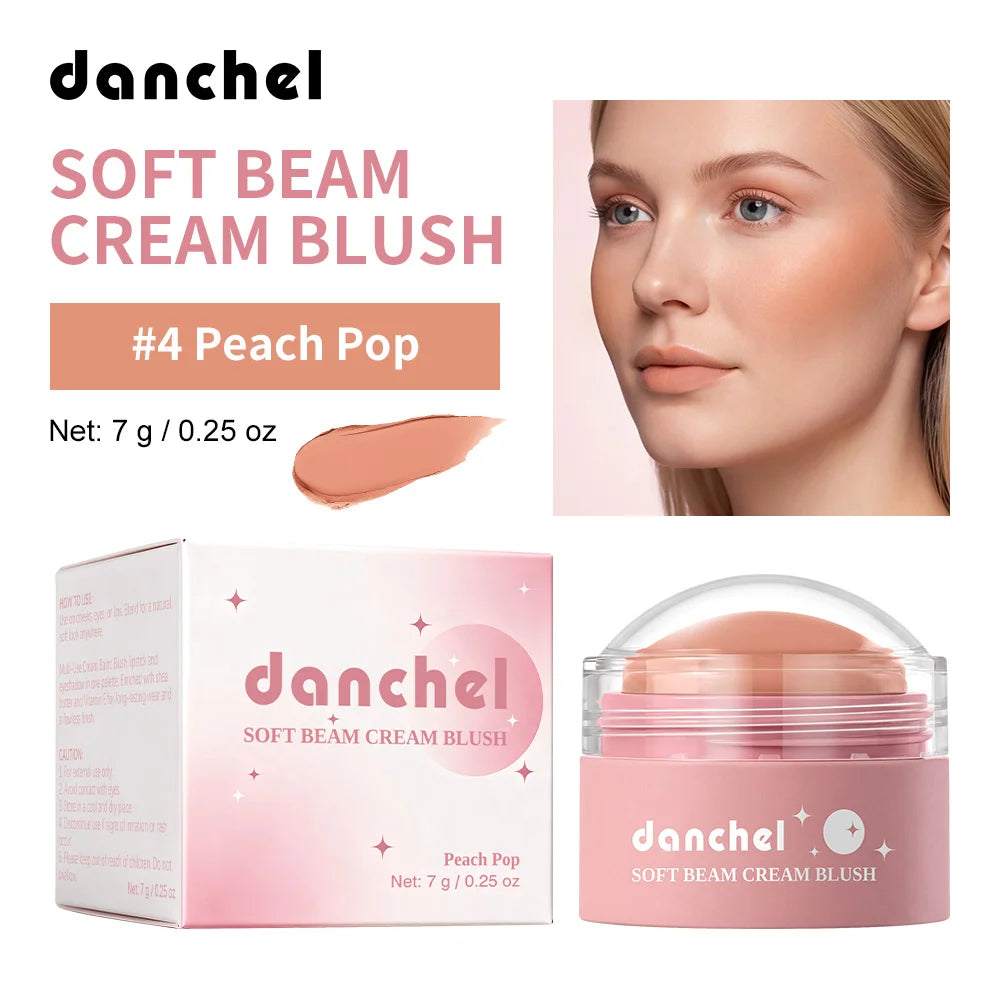 Soft Cream Blush Makeup Long-Wearing Smooth Creamy Texture Pigmented Multi-Use Blushes for Cheek Lips Eyes Cosmetics Natural Fin Oasis Select 4