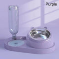 2-in-1 Cat Food & Water Bowl | Auto Refill Dry Wet Separation