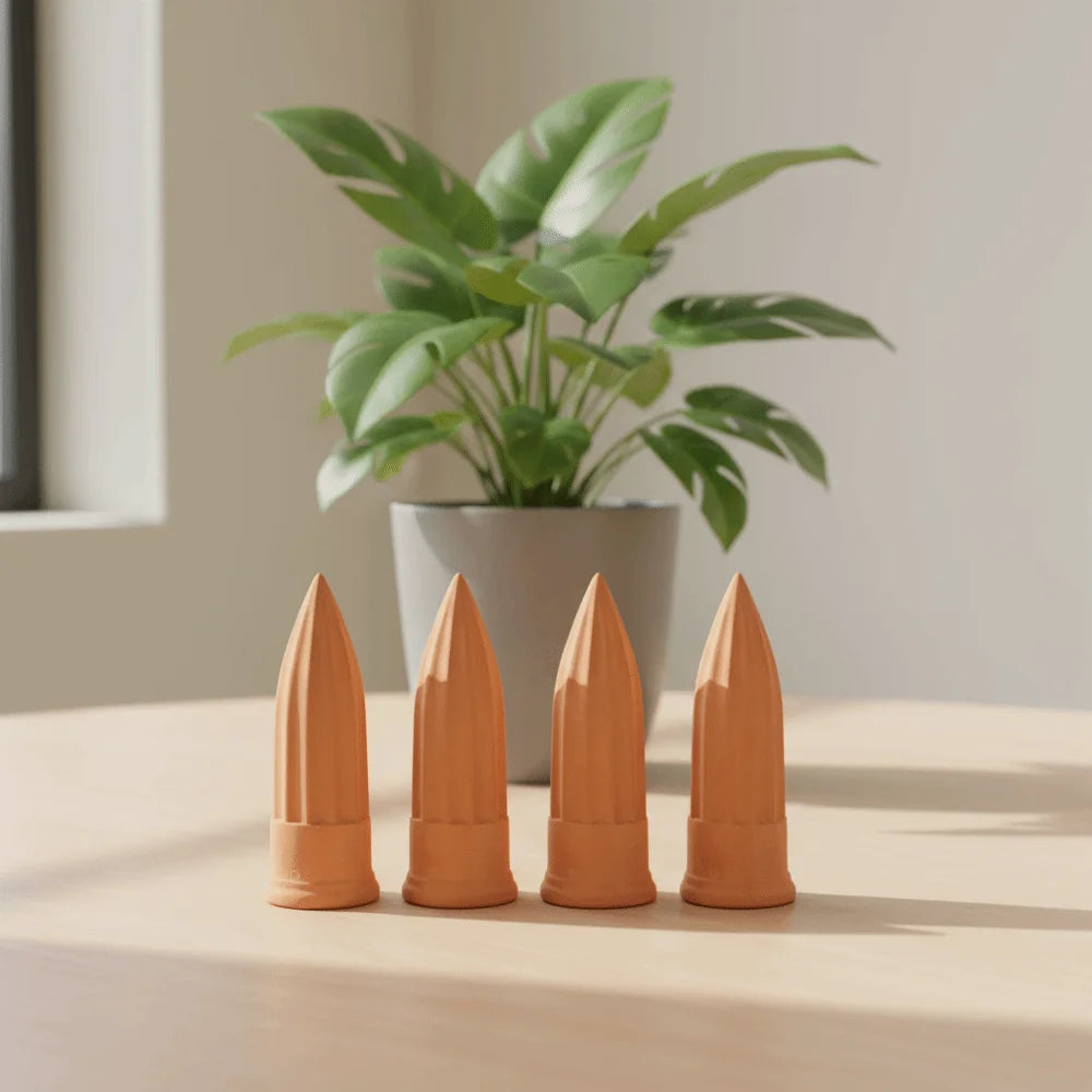 4PCS Automatic Terracotta Self Watering Spikes Wear-resistant Uniform Seepage Plant Drip Irrigation Device Effort-saving Oasis Select