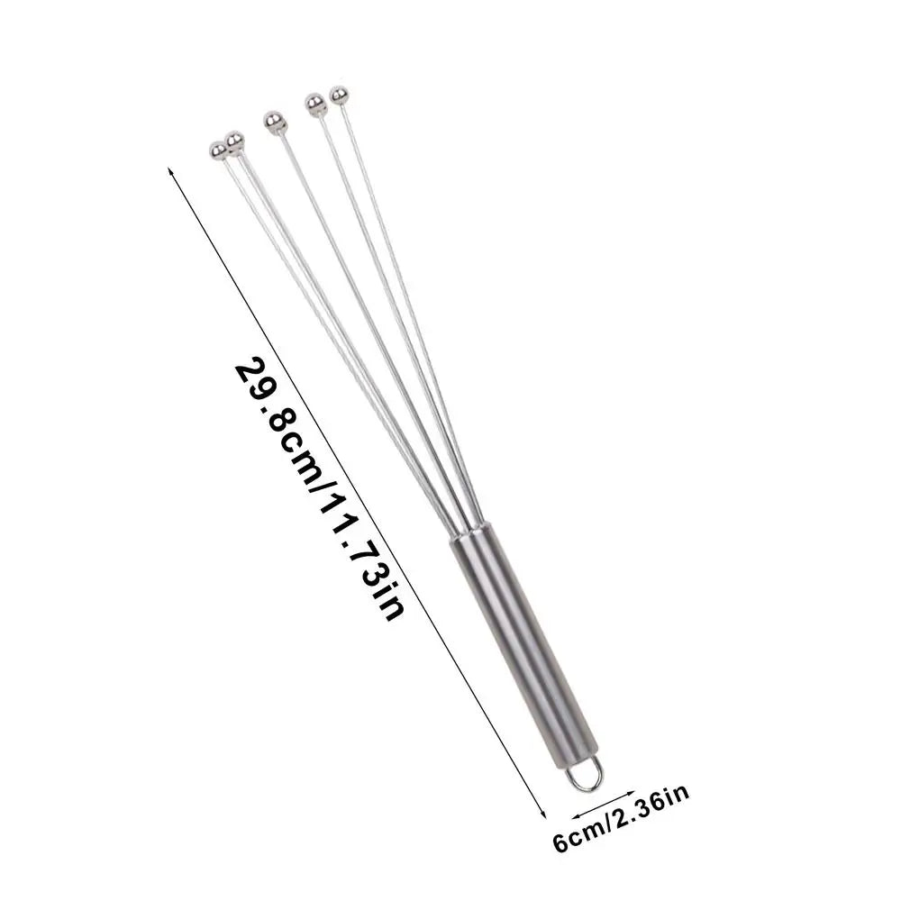 Kitchen Egg Beater Stainless Steel Ball Mixer Manual Metal Egg Beater for Cooking Mixing Egg Stirring Kitchen Baking Tool Oasis Select L