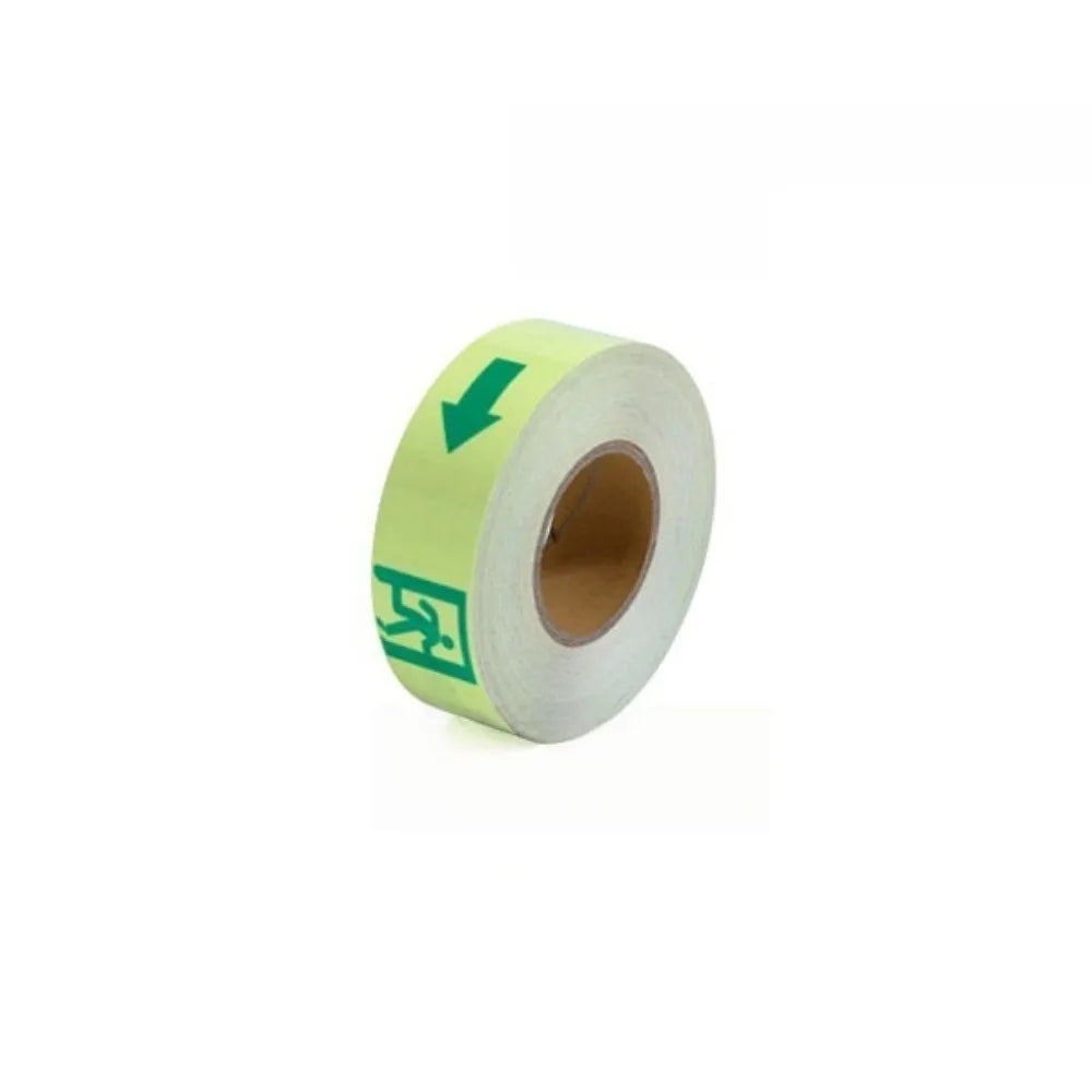 5M Length Emergency Exit Luminous Tape Waterproof Glow ln The Dark Anti-Slip Floor Marker Sign Arrow Design Safety Exit Marker Oasis Select Style 1