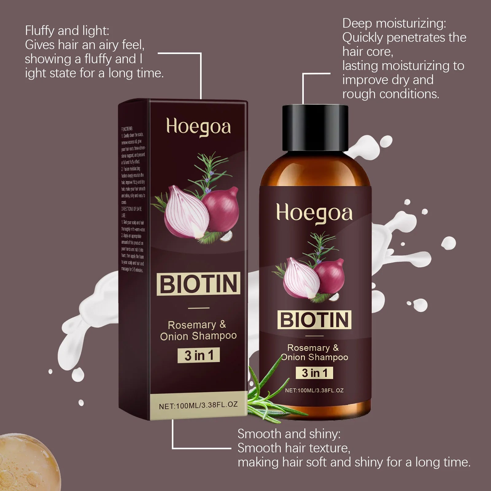 HOEGOA Red Onion Shampoo – Scalp Repair & Anti-Dandruff Anti-Dandruff Shampoo Oasis Select