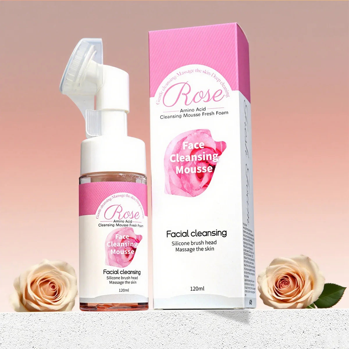 Rose Essential Oil Skincare and Cleansing Mousse, Deeply Cleanses, Controls Oil, Nourishes the Skin, Refreshing, Gentle Not Tightening Oasis Select