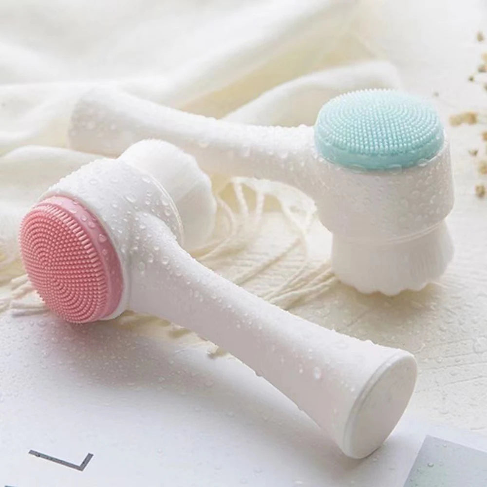 3D Double-Sided Silicone Face Cleansing Brush – Deep Pore Clean
